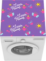 Wasmachine beschermer mat - Prinses - Patronen - Kroon - Quotes - Breedte 60 cm x hoogte 60 cm