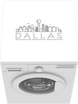 Wasmachine beschermer mat - Illustratie - Skyline - Dallas - Breedte 60 cm x hoogte 60 cm