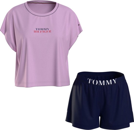 Geletterdheid herhaling bal Tommy Hilfiger- Pyjama Short Set - Luminous Lila - Maat M | bol.com