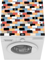 Wasmachine beschermer mat - Baksteen - Ornament - Design - Breedte 60 cm x hoogte 60 cm