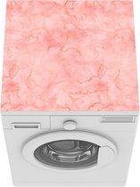 Wasmachine beschermer mat - Waterverf - Patroon - Roze - Marmer - Breedte 60 cm x hoogte 60 cm