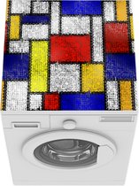 Wasmachine beschermer mat - Patronen - Mondriaan - Kunst - Breedte 60 cm x hoogte 60 cm