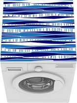 Wasmachine beschermer mat - Waves - Patronen - Blauw - Breedte 60 cm x hoogte 60 cm