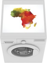 Wasmachine beschermer mat - Kaart - Afrika - Kleuren - Breedte 55 cm x hoogte 45 cm