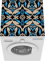 Wasmachine beschermer mat - Patronen - Blauw - Abstract - Breedte 60 cm x hoogte 60 cm