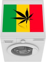 Wasmachine beschermer mat - een reggae vlag - Breedte 55 cm x hoogte 45 cm