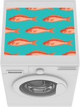Wasmachine beschermer mat - Vissen - Water - Blauw - Breedte 55 cm x hoogte 45 cm
