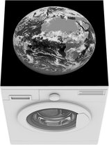 Wasmachine beschermer mat - Sattelietfoto Afrika - zwart wit - Breedte 60 cm x hoogte 60 cm