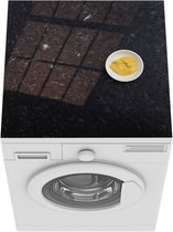 Wasmachine beschermer mat - Decoratieve schaal vol met heerlijke mosterd - Breedte 60 cm x hoogte 60 cm
