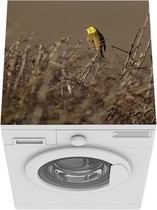 Wasmachine beschermer mat - Geelgors - Vogel - Takken - Breedte 60 cm x hoogte 60 cm