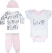 Soft Touch - Prematuur - 4-delige Baby Kledingset - - Layette - Animals - Maat 46/48