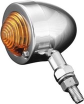 Highway Hawk knipperlicht Bullet light Amber Chrome