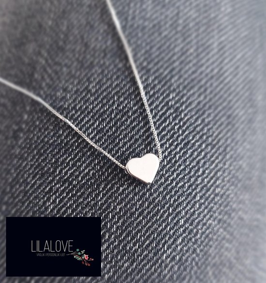 Ketting Dames- Hartje- Zilver 925- Subtiel- Love- Vrouw- LiLaLove