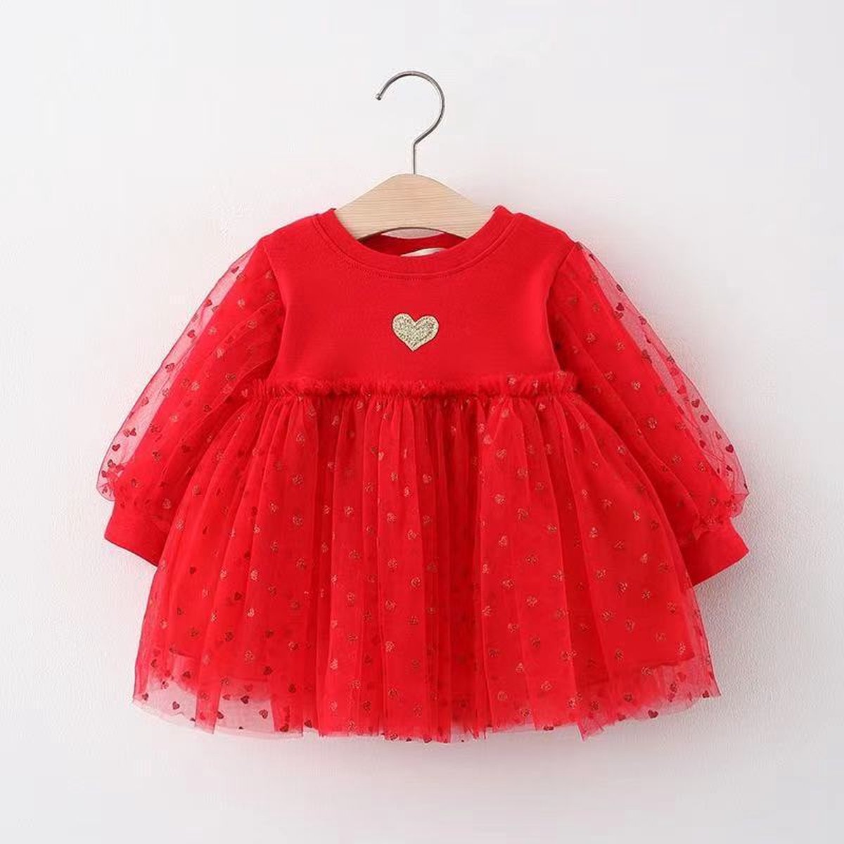 Baby Garden meisjes kerst jurkje Maat 92 Rood