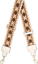 Schouderband - Tassenriem -Tashengsel - Schouderriem - Bag Strap - Verstelbaar - Bruin - Aztec Colour