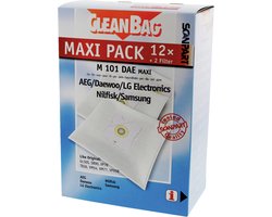 CleanBag stofzuigerzakken 12 stuks - Geschikt voor AEG Deawoo LG Nilfisk Samsung - Type Gr 50 SB90 VP78 TB36 VM54 VM77 VP95B - Inclusief 2 filters - Alternatief - Maxipack - Voordeelpak CleanBag stofzuigerzakken 12 stuks - Geschikt voor AEG Deawoo LG Nilfisk Samsung - Type Gr 50 SB90 VP78 TB36 VM54 VM77 VP95B - Inclusief 2 filters - Alternatief - Maxipack - Voordeelpak