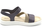 Ecco Dames Sandaal Flowt - 273713-60105 Grafiet Metallic - Maat 40