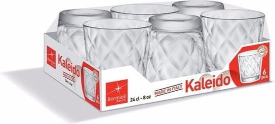 12x Verres à eau Kaleido 240 ml - Verre à jus / verres à boire pas cher