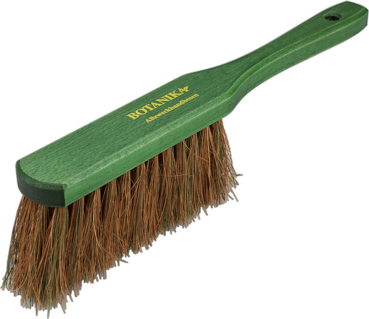 Goedkoopste Buemag stoffer/handveger - groen - kokoshaar/hout - handveger - met ophangoog - voor buiten