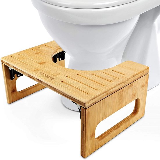 BUDDLEY® Marche de Toilette Bambou | Tabouret de Toilette Bois | Réhausseur  de... | bol.com