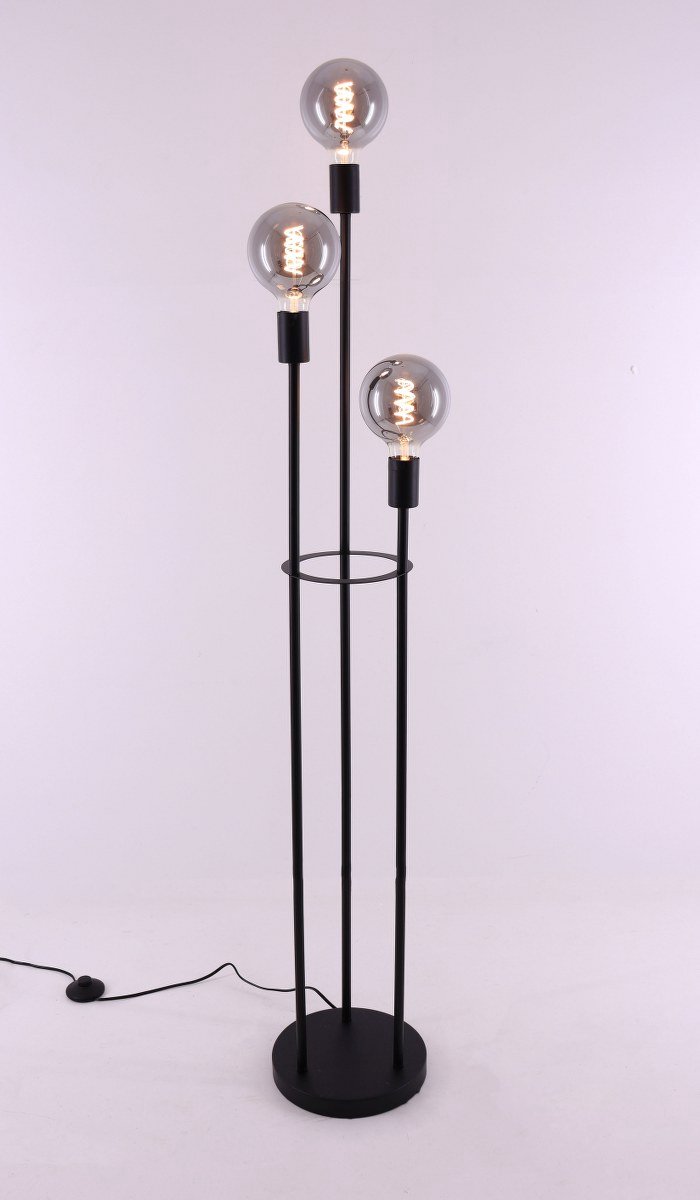 Vloerlamp Globo uit de Martha serie - 3xE27 - mat zwart