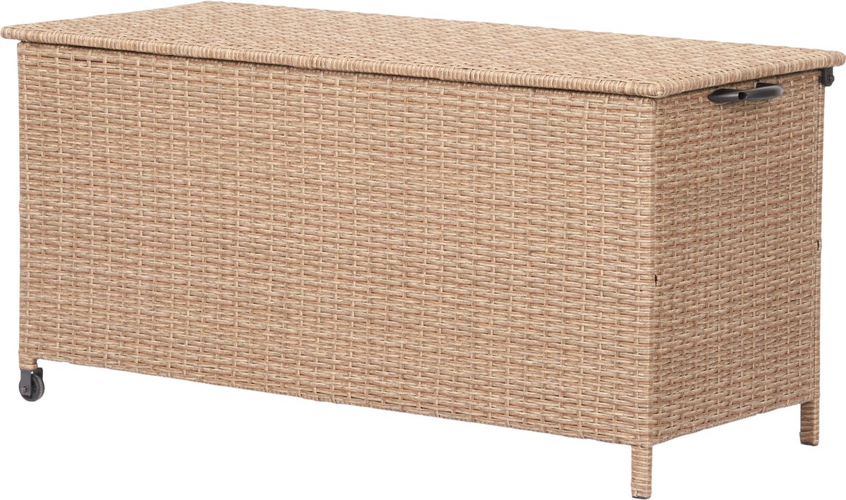 Victor kussen box met wielen natuur.