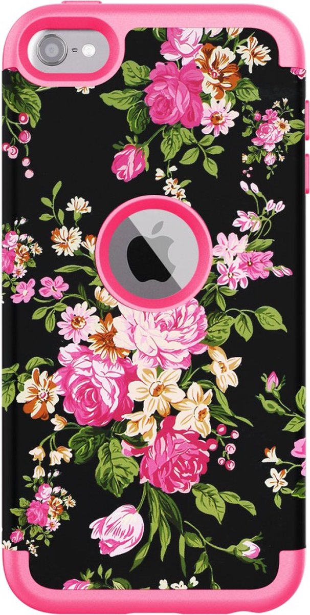 Peachy Armor Flower Hoesje iPod Touch 5 6 7 - Kleurrijke Bloemen - Peachy