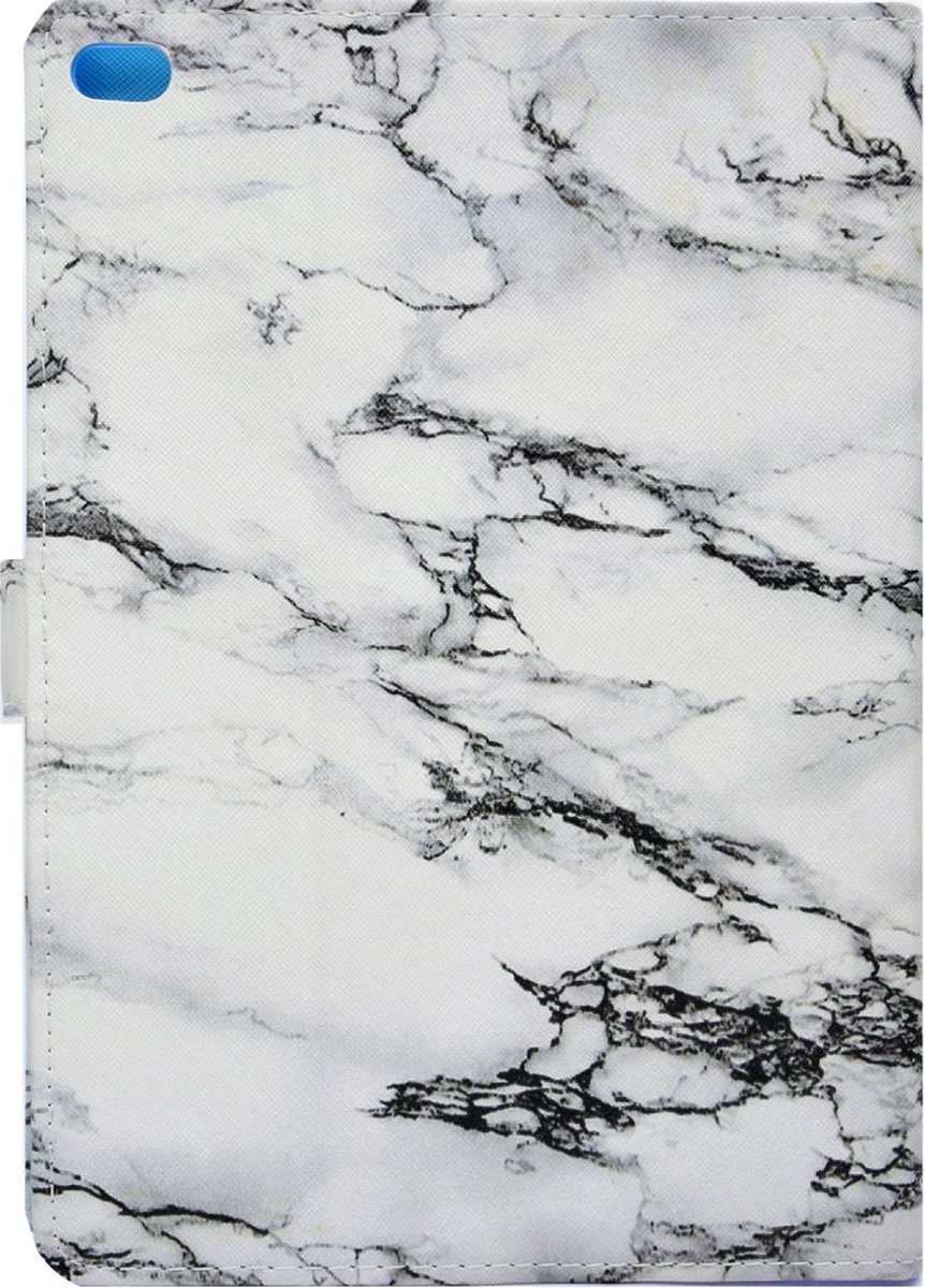 Peachy Marmer hoes marble case geschikt voor iPad 2017 2018 - Wit Grijs