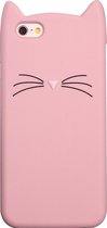 Peachy Schattige Kat snorharen iPhone 6 6s hoesje cover case kitten oortjes - Roze