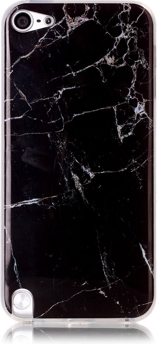 Peachy Zwart marmer iPod Touch 5 6 7 TPU hoesje marble case - Peachy
