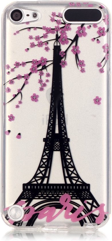 Peachy Parijs roze bloesem doorzichtig iPod Touch 5 6 7 TPU hoesje silicone