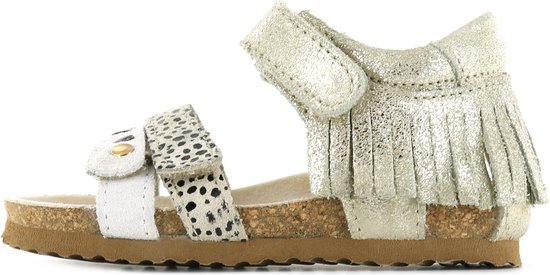 Sandalen | Meisjes | beige dot - light gold | Leer | Shoesme | Maat 23 |  bol.com