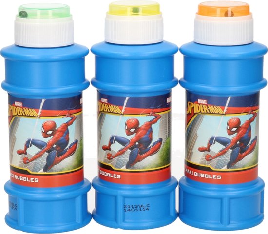 3x Spiderman bellenblaas flesjes met spelletje 175 ml voor kinderen - Uitdeelspeelgoed - Grabbelton speelgoed