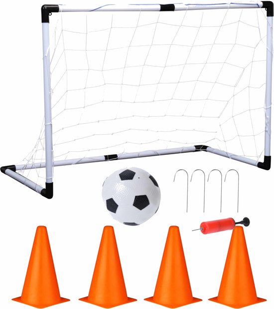 Set de 2 buts de football avec ballon et cônes d'entraînement 45 x 30 cm -  But de