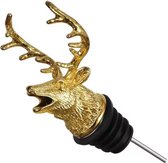 Quality Free pourer - Unieke Schenktuit - Cadeau Verpakking - Gold Deer Head