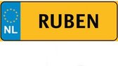 Nummer Bord Naam Plaatje - RUBEN - Cadeau Tip