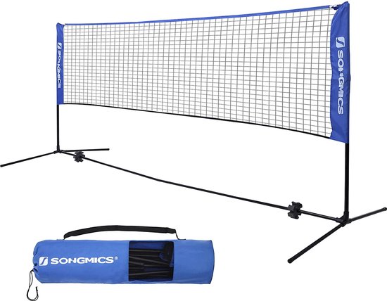wang De lucht ongeduldig Professional Badmintonnet - Tennisnet - Volleybalnet - Verstelbaar -  Draagtas - Blauw... | bol.com