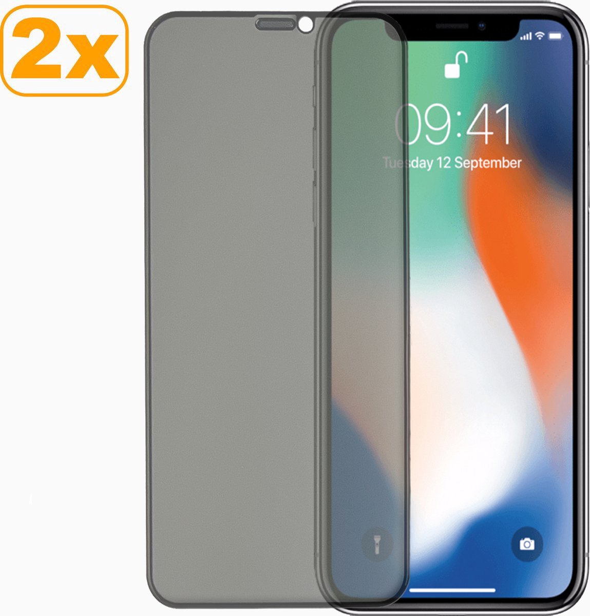 iPhone X - Edge to Edge Screenprotector - iRon Skin - Privacy