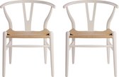 MOWELLI - 2 stoelen 'Y chair' - Wit hout