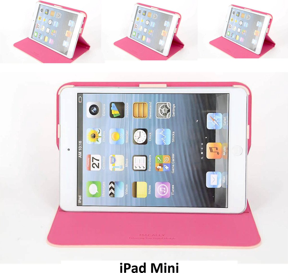 Apple iPad Mini 2-3 Roze Smart Case - Book Case Tablethoes- 8719273107461