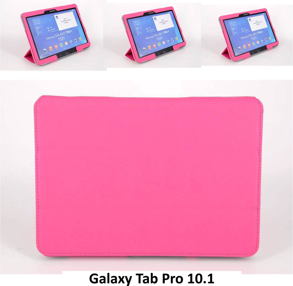 Samsung Galaxy Tab 3 Smart Tablethoes Roze voor bescherming van tablet- 8719273119297