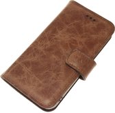 Made-NL Handgemaakte ( Apple iPhone XS ) book case vintage bruin soepel leer