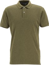 Profuomo slim fit polo - katoen pique - groen melange -  Maat: S