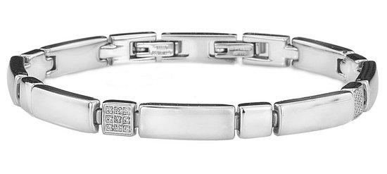 Bracelet Traveller - Acier Inoxydable - Zircone - 180921