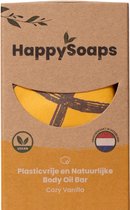 HappySoaps Body Oil Bar - Cozy Vanilla - Verzorgend & Hydraterend - 100% Plasticvrij, Vegan & Natuurlijk - 70gr