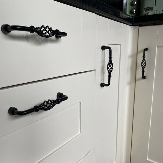 Furniware 10 stuks kasthandvat,Deurgrepen 160mm Gat Pitch, keukenkast boogtrekhandvat, voor keukenkastdeur, slaapkamer dressoir lade, geborsteld messing