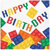 servetten Birthday Block Party 33 x 33 cm 16 stuks