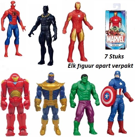 Geestelijk pindas Snel Captain America - Iron Man - HulkBuster - Thanos - Black Panther - Hulk -  Spiderman -... | bol.com