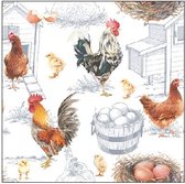 Ambiente - servetten - Chicken Farm - 25 x 25 cm - Voorjaar - Pasen