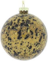 kerstbal Treves 8 cm glas goud